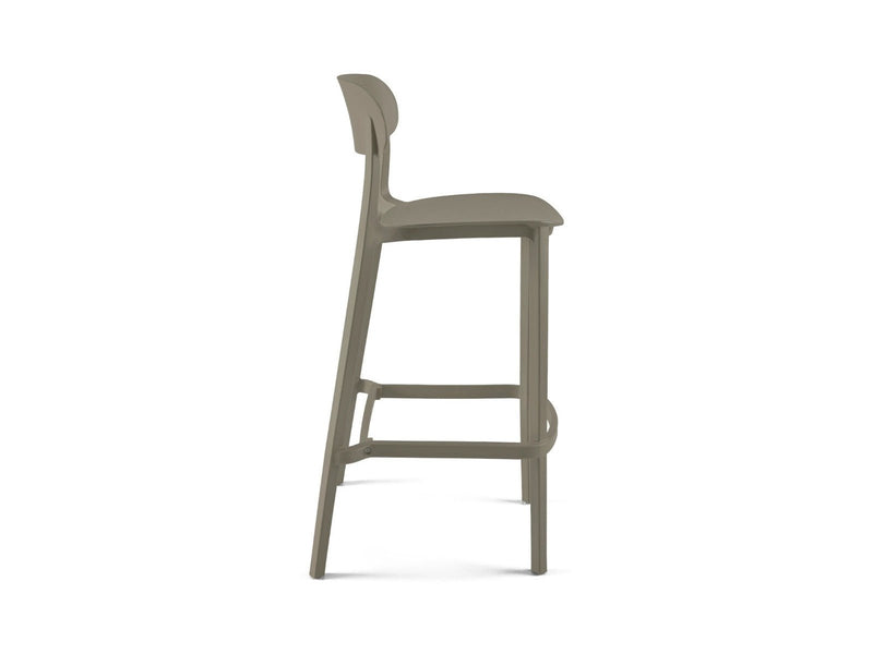 Yellow Dot Pura Barhocker Mild Grey – Seitenansicht