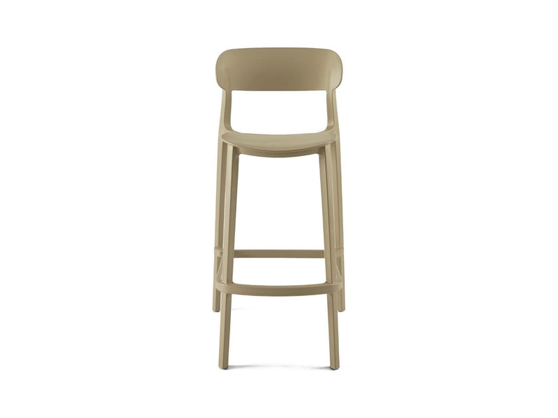 Yellow Dot Pura Barhocker Beige – Frontansicht