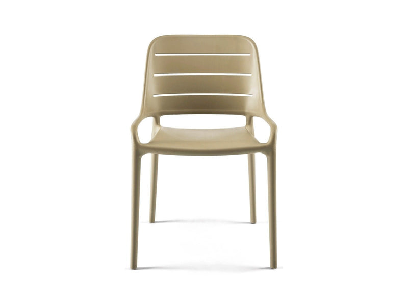 Yellow Dot Shade Kantinenstuhl Beige – Frontansicht