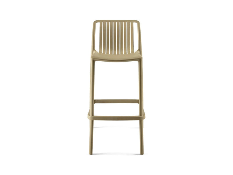 Yellow Dot Stripe Barhocker Beige – Frontansicht