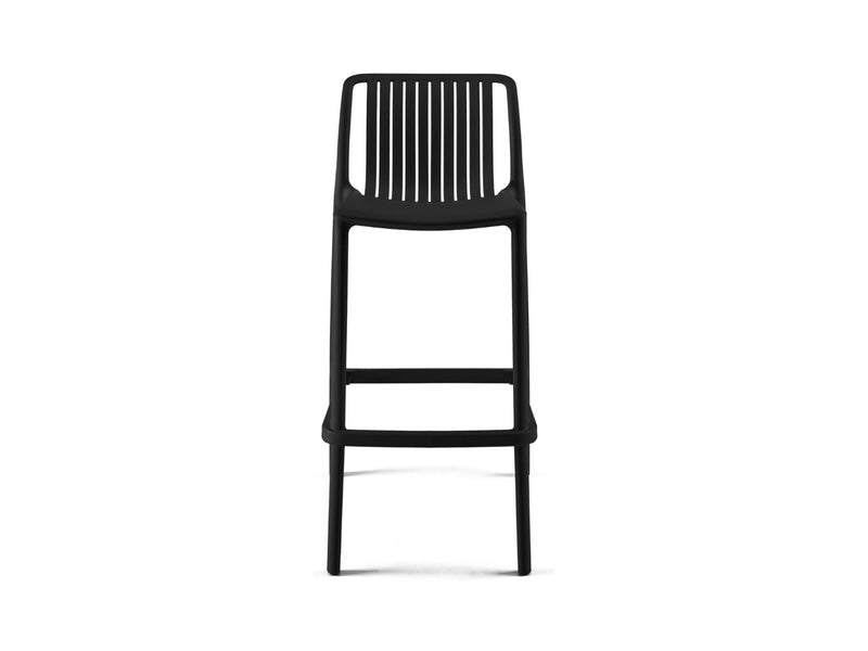 Yellow Dot Stripe Barhocker Schwarz – Frontansicht