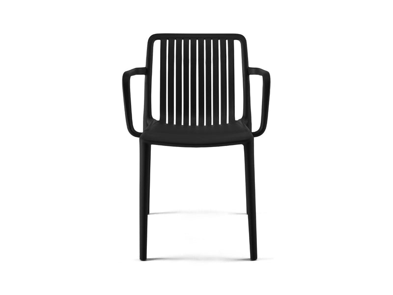 Yellow Dot Stripe Stuhl Schwarz – Frontansicht