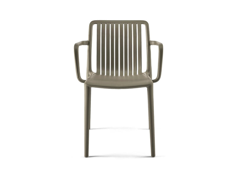 Yellow Dot Stripe Stuhl Mild Grey – Frontansicht