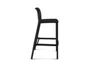 Yellow Dot Stripe Barhocker Schwarz – Seitenansicht