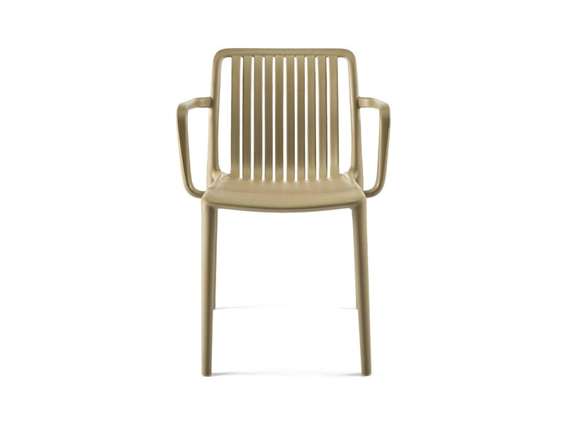 Yellow Dot Stripe Stuhl Beige – Frontansicht