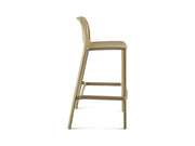 Yellow Dot Stripe Barhocker Beige – Seitenansicht