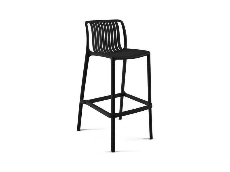 Yellow Dot Stripe Barhocker Schwarz – Dreiviertelansicht