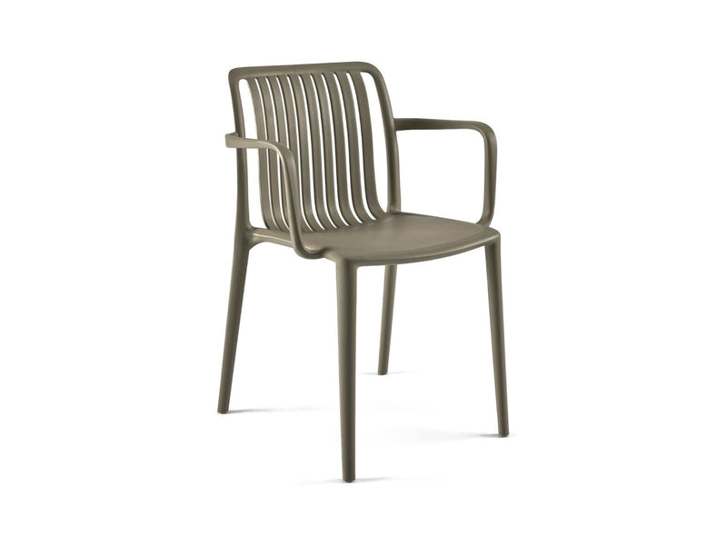 Yellow Dot Stripe Stuhl Mild Grey – Dreiviertelansicht