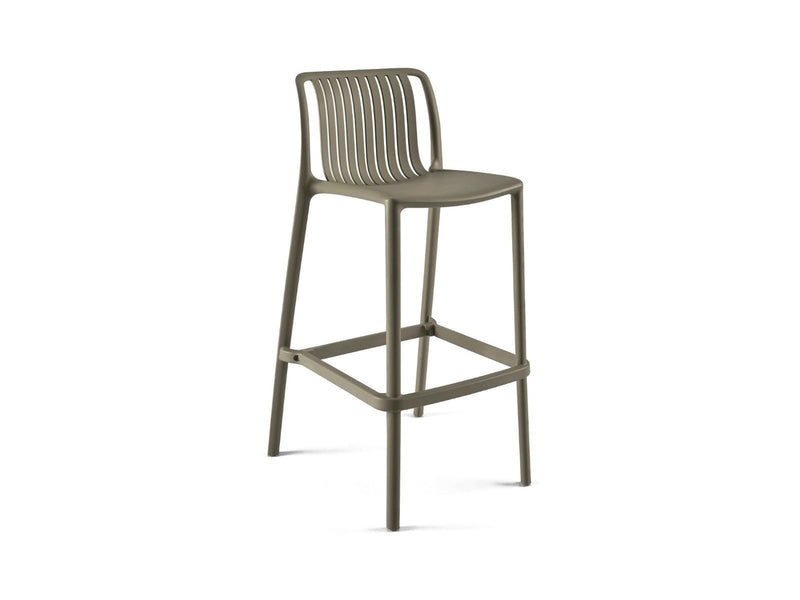 Yellow Dot Stripe Barhocker Mild Grey – Dreiviertelansicht