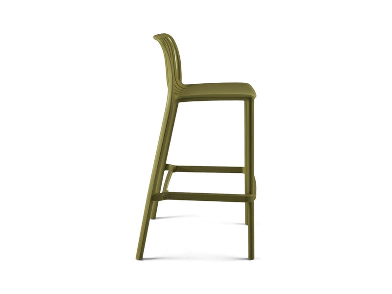 Yellow Dot Stripe Barhocker Green Tea – Seitenansicht