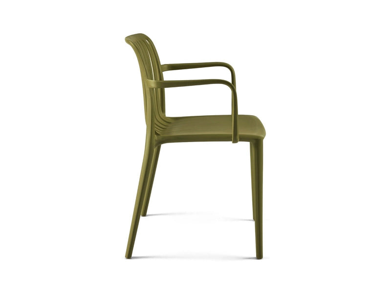 Yellow Dot Stripe Stuhl Green Tea – Seitenansicht