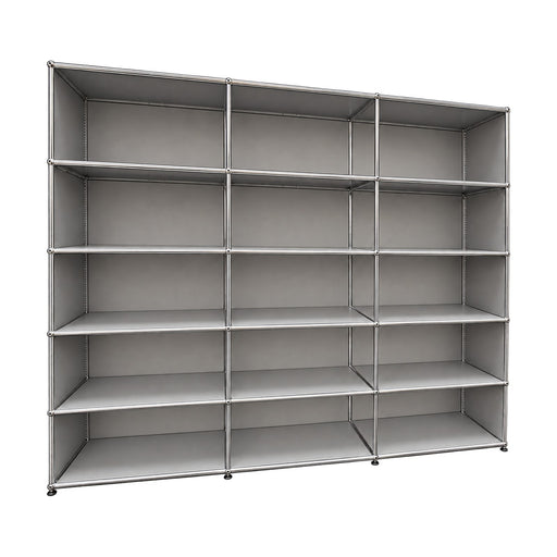 USM Haller Regalwand 15 Fächer – Lichtgrau – 225 cm – Original