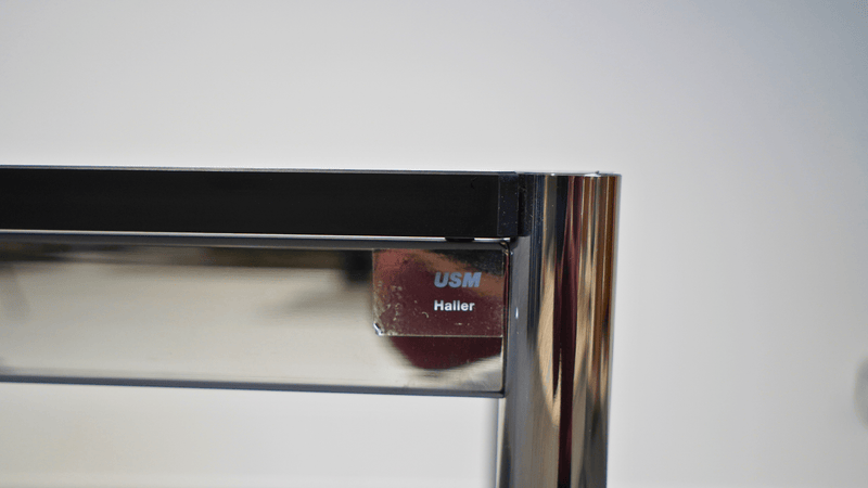 USM Haller „Work“ Tisch in Lichtgrau mit Chromgestell - Reoffice