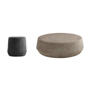Yellow Dot Avero Pouf S in Schwarz und L in Beige