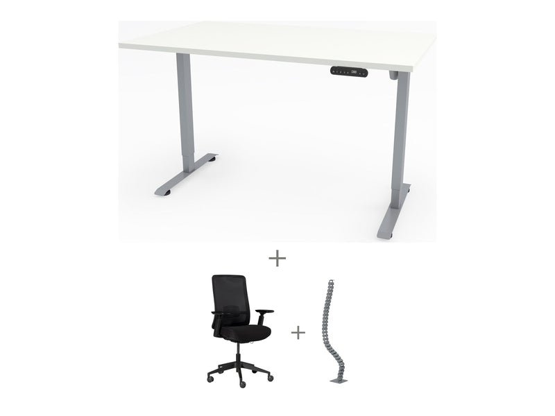 Yellow Dot Home Set – Platte Topweiss 0112 FH, Gestell Aluminium RAL 9006