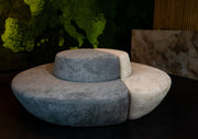 Yellow Dot UFO Loungeinsel in Grau und Beige